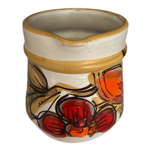 Vintage Italian Hand-Painted Ceramic Creamer – Marked “Italy 4B” – 3 x 2.5” - Picture 4 of 6